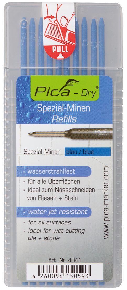 Ersatzminen Pica Dry Marker | Blau | Wasserstrahlfest